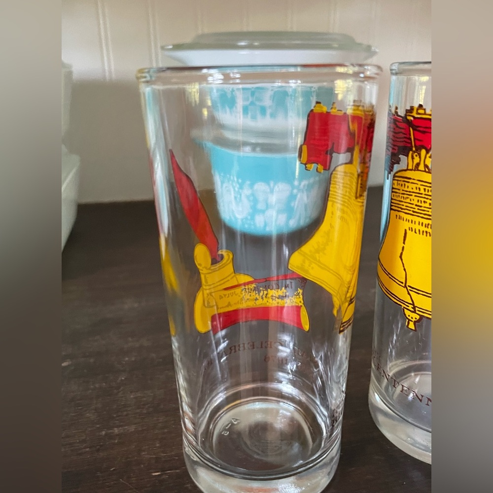 Vintage 1976 Bicentennial Liberty Bell Drinking Glasses❤️ - Picture 9 of 12